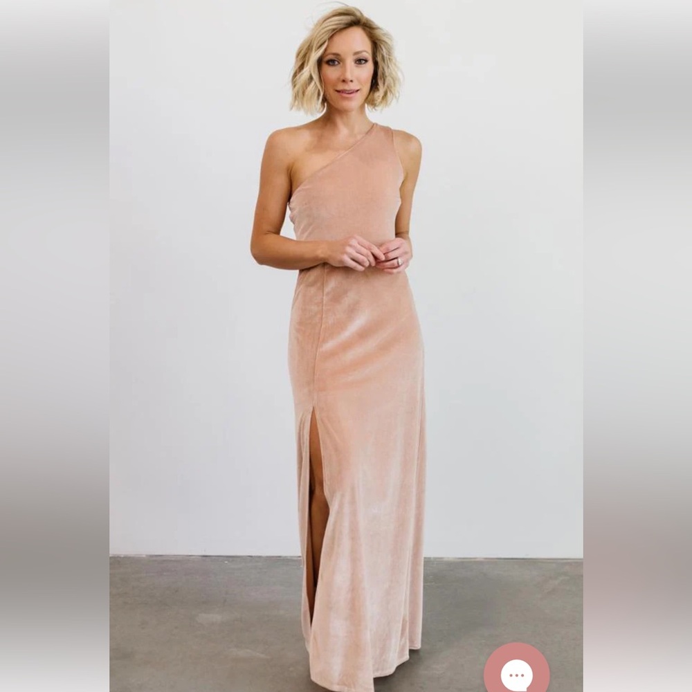 Baltic Born Tatiana Velvet One Shoulder Maxi Dress